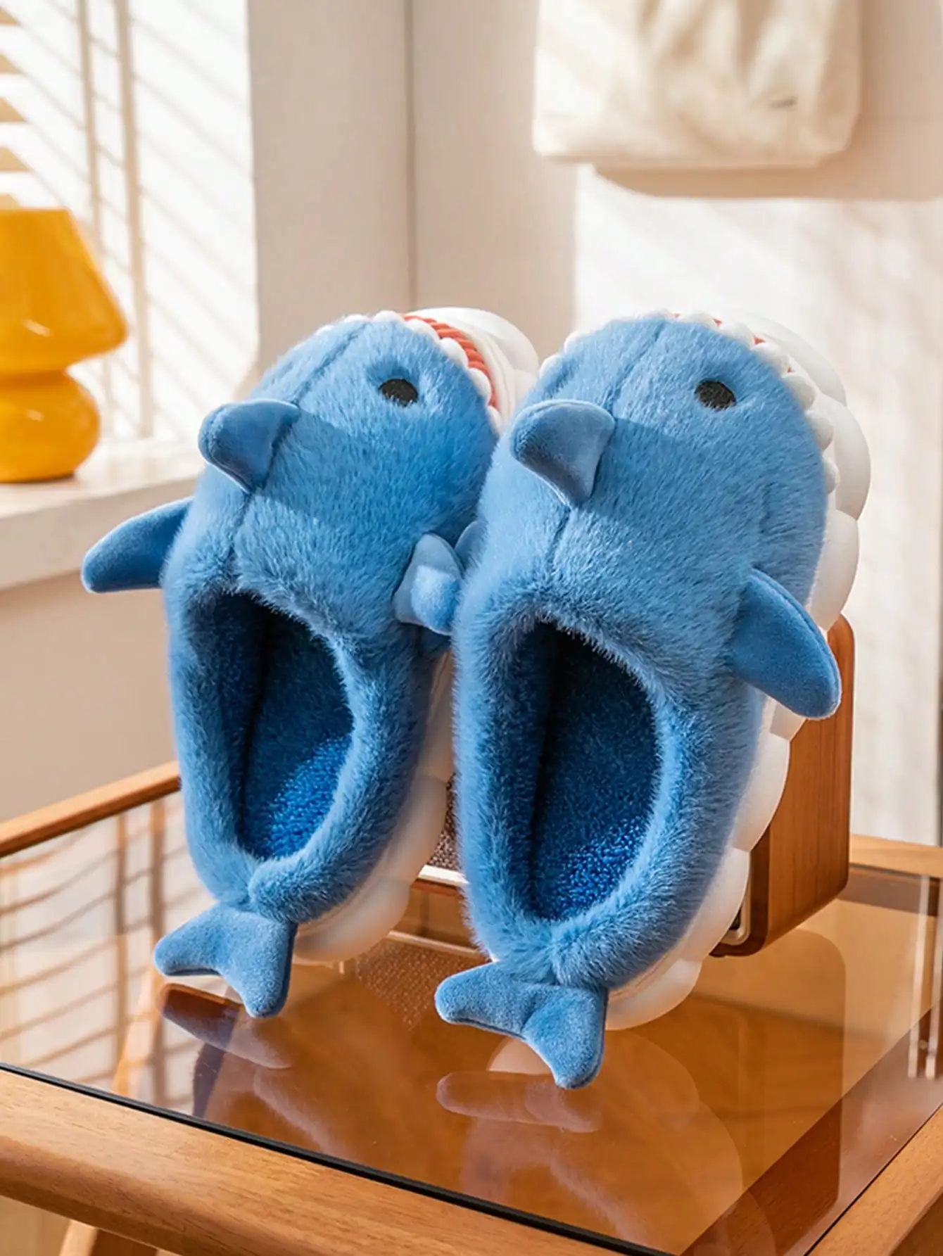 Plush shark slippersā - Image 4